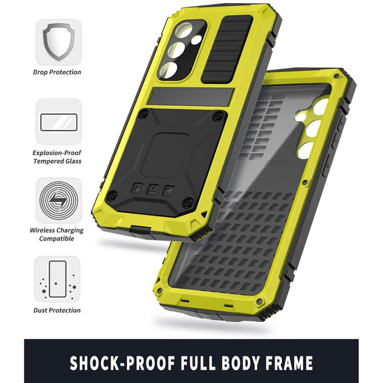 For Samsung Galaxy S25+ 5G R-JUST Life Waterproof Dustproof Shockproof Phone Case(Yellow) - Galaxy S25+ 5G Cases by R-JUST | Online Shopping UK | buy2fix