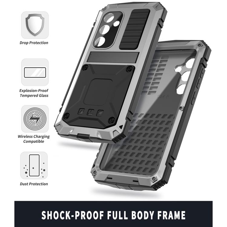 For Samsung Galaxy S25+ 5G R-JUST Life Waterproof Dustproof Shockproof Phone Case(Silver) - Galaxy S25+ 5G Cases by R-JUST | Online Shopping UK | buy2fix