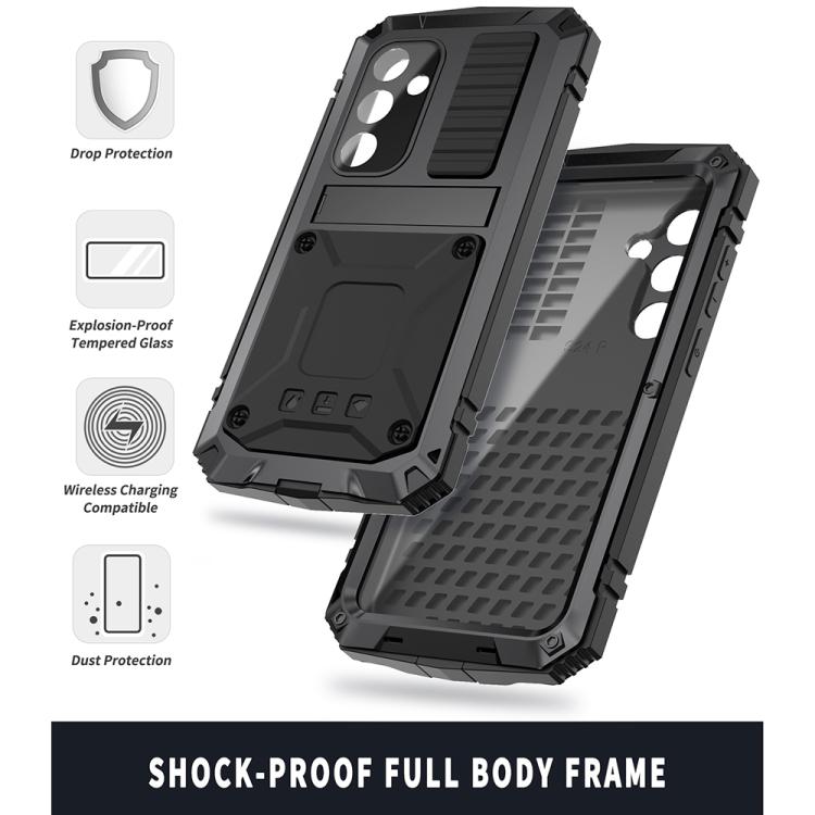 For Samsung Galaxy S25 5G R-JUST Life Waterproof Dustproof Shockproof Phone Case(Black) - Galaxy S25 5G Cases by R-JUST | Online Shopping UK | buy2fix