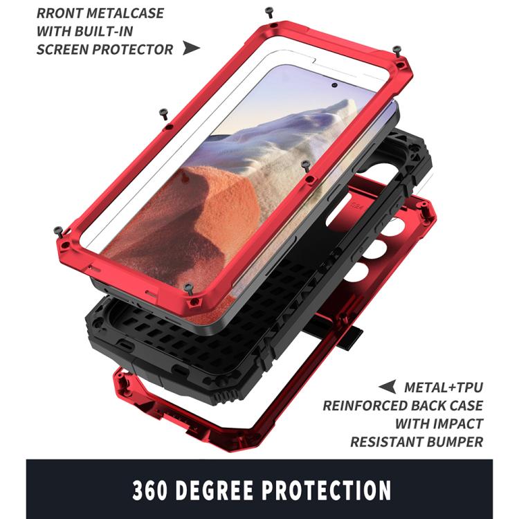 For Samsung Galaxy S25 5G R-JUST Life Waterproof Dustproof Shockproof Phone Case(Red) - Galaxy S25 5G Cases by R-JUST | Online Shopping UK | buy2fix