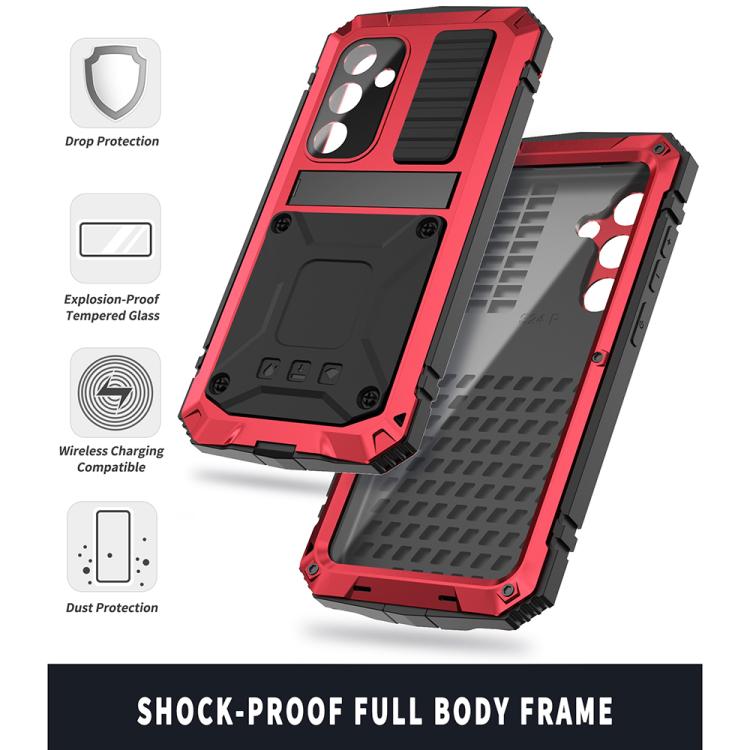 For Samsung Galaxy S25 5G R-JUST Life Waterproof Dustproof Shockproof Phone Case(Red) - Galaxy S25 5G Cases by R-JUST | Online Shopping UK | buy2fix