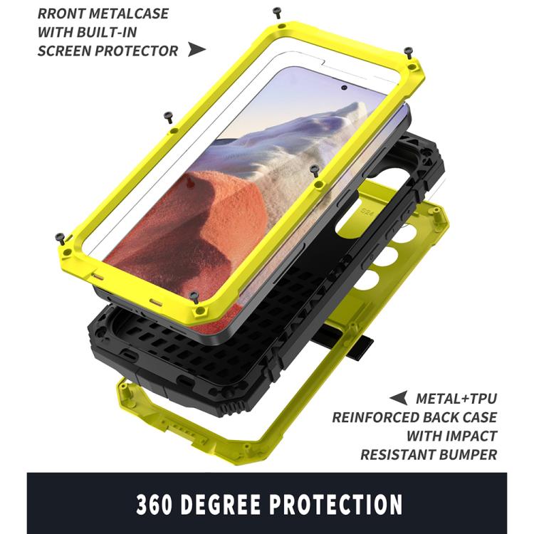 For Samsung Galaxy S25 5G R-JUST Life Waterproof Dustproof Shockproof Phone Case(Yellow) - Galaxy S25 5G Cases by R-JUST | Online Shopping UK | buy2fix