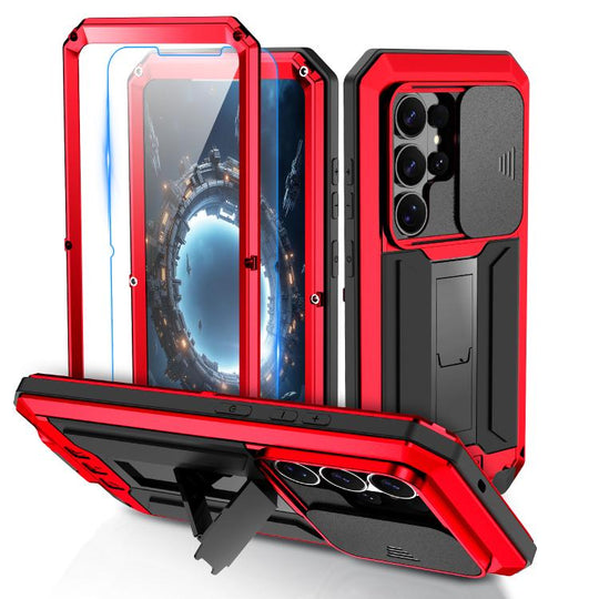 For Samsung Galaxy S26 Ultra 5G R-JUST Sliding Camera Life Waterproof Holder Phone Case(Red)