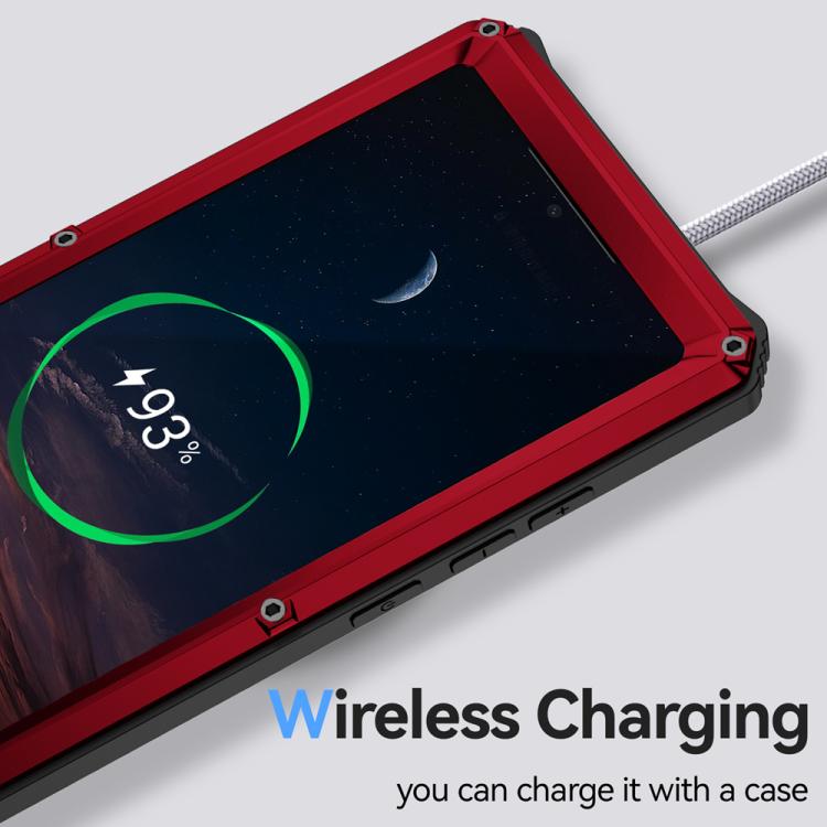 For Samsung Galaxy S25 Ultra 5G R-JUST Life Waterproof Dustproof Shockproof Holder Phone Case(Red) - Galaxy S25 Ultra 5G Cases by R-JUST | Online Shopping UK | buy2fix