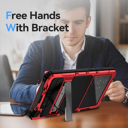 For Samsung Galaxy S25 Ultra 5G R-JUST Life Waterproof Dustproof Shockproof Holder Phone Case(Red) - Galaxy S25 Ultra 5G Cases by R-JUST | Online Shopping UK | buy2fix