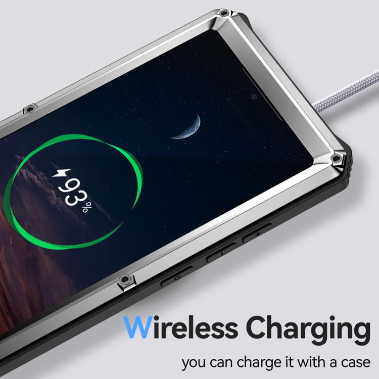 For Samsung Galaxy S25 Ultra 5G R-JUST Life Waterproof Dustproof Shockproof Holder Phone Case(Silver) - Galaxy S25 Ultra 5G Cases by R-JUST | Online Shopping UK | buy2fix