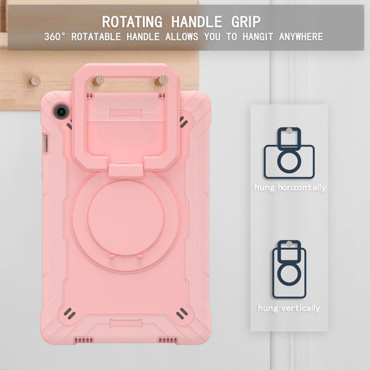 For Samsung Galaxy Tab A9+ Handle Robot Silicone Hybrid PC Tablet Case(Rose Gold) - Galaxy Tab A9+ by buy2fix | Online Shopping UK | buy2fix
