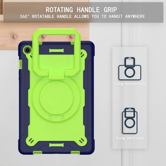 For Samsung Galaxy Tab A9+ Handle Robot Silicone Hybrid PC Tablet Case(Navy Yellow Green) - Galaxy Tab A9+ by buy2fix | Online Shopping UK | buy2fix