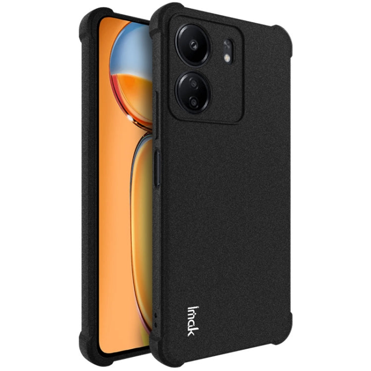 For Xiaomi Poco C65 4G/Redmi 13C 4G imak Shockproof Airbag TPU Phone Case(Matte Black) - 13C Cases by imak | Online Shopping UK | buy2fix