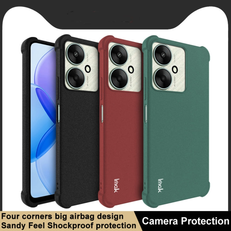 For Xiaomi Redmi 13C 5G/13R 5G imak Shockproof Airbag TPU Phone Case(Matte Green) - 13C Cases by imak | Online Shopping UK | buy2fix