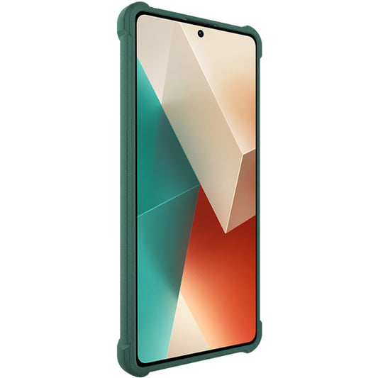 For Xiaomi Redmi Note 13 5G imak Shockproof Airbag TPU Phone Case(Matte Green) by imak