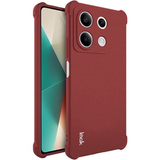 For Xiaomi Redmi Note 13 5G imak Shockproof Airbag TPU Phone Case(Matte Red)