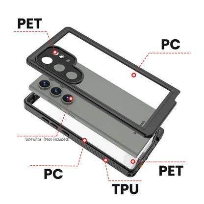 For Samsung Galaxy S24 Ultra 5G RedPepper IP68 Waterproof Phone Case(Black) - Galaxy S24 Ultra 5G Cases by RedPepper | Online Shopping UK | buy2fix