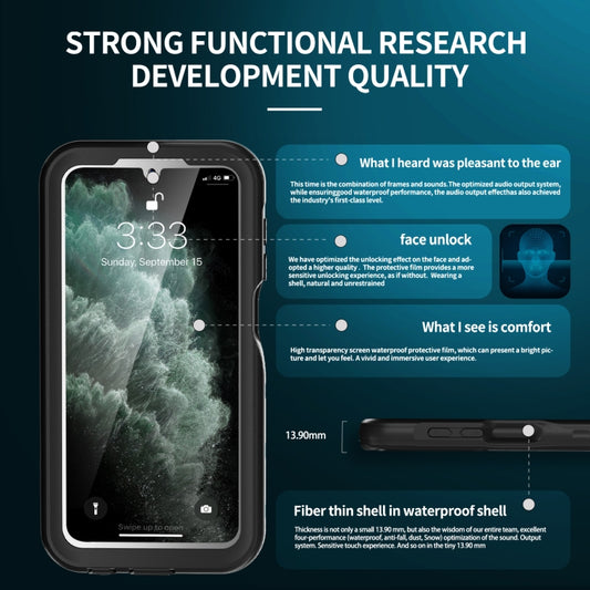 For Samsung Galaxy A15 5G RedPepper 360 Full Body Rugged IP68 Waterproof Phone Case(Black) by RedPepper