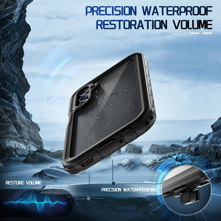 For Samsung Galaxy A15 5G RedPepper 360 Full Body Rugged IP68 Waterproof Phone Case(Black) - Galaxy Phone Cases by RedPepper | Online Shopping UK | buy2fix