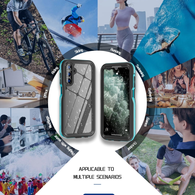 For Samsung Galaxy A15 5G RedPepper 360 Full Body Rugged IP68 Waterproof Phone Case(Blue) - Galaxy Phone Cases by RedPepper | Online Shopping UK | buy2fix