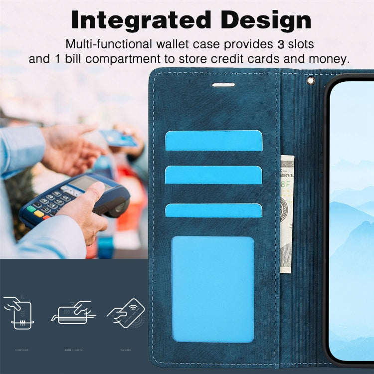 For iPhone 16 Orchid Butterfly Embossed Leather Phone Case(Blue) by buy2fix