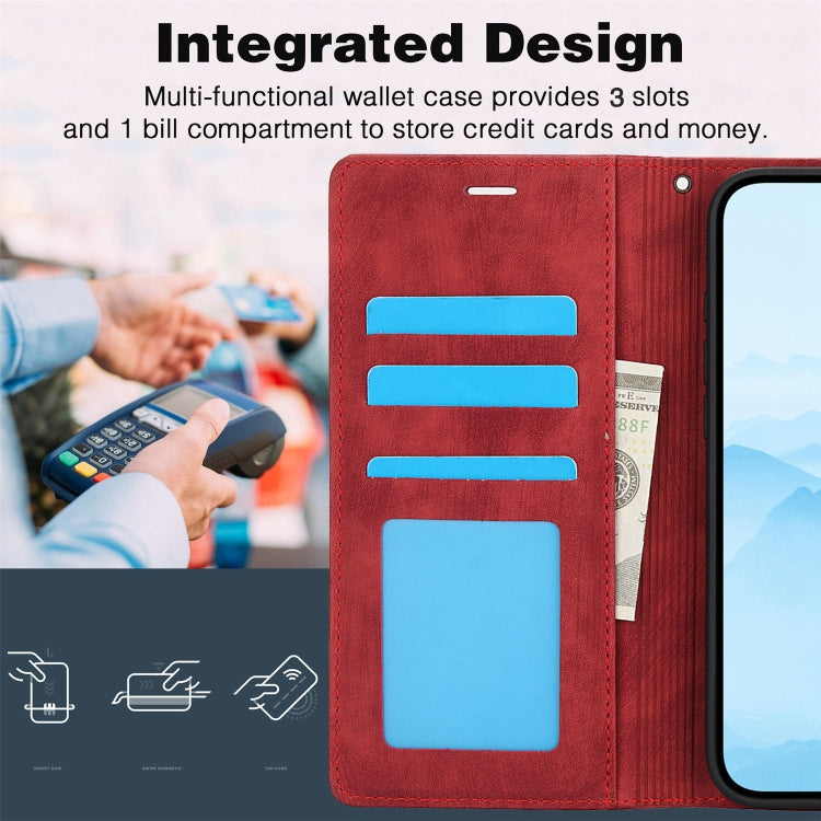 For iPhone 16 Plus Orchid Butterfly Embossed Leather Phone Case(Red) by buy2fix