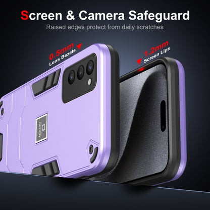 For Tecno Camon 18P 2 in 1 Shockproof Phone Case(Purple) by buy2fix