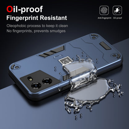 For Tecno Pova 5 2 in 1 Shockproof Phone Case(Blue) by buy2fix