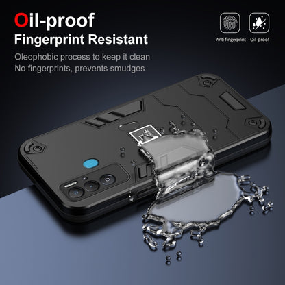 For Tecno Pova Neo 2 in 1 Shockproof Phone Case(Black) by buy2fix