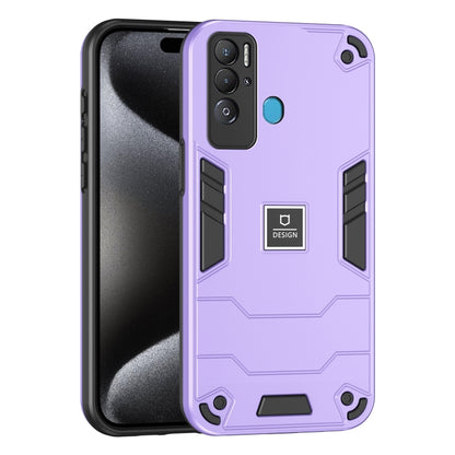 For Tecno Pova Neo 2 in 1 Shockproof Phone Case(Purple) by buy2fix