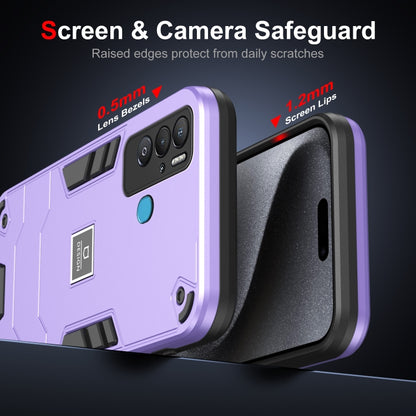 For Tecno Pova Neo 2 in 1 Shockproof Phone Case(Purple) by buy2fix
