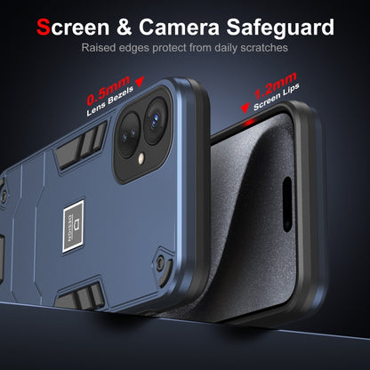 For Tecno Spark 9 Pro 2 in 1 Shockproof Phone Case(Blue) by buy2fix