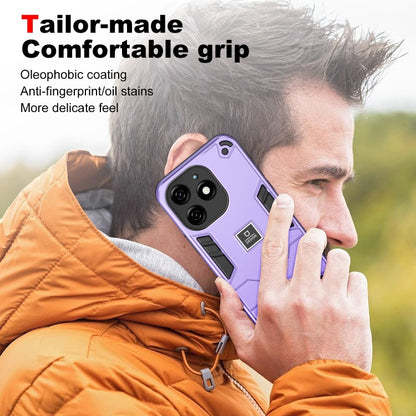 For Tecno Spark 20 2 in 1 Shockproof Phone Case(Purple) by buy2fix