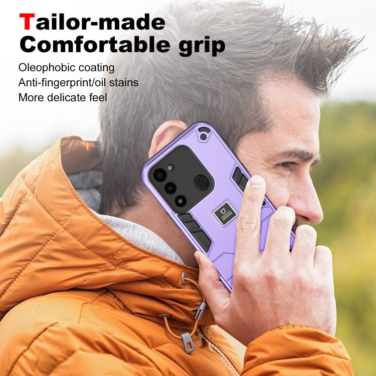 For Tecno Spark Go 2022 2 in 1 Shockproof Phone Case(Purple) by buy2fix