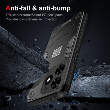 For Tecno Spark Go 2024 2 in 1 Shockproof Phone Case(Black) by buy2fix