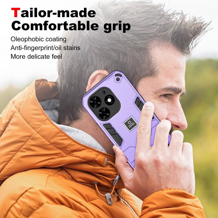 For Tecno Spark Go 2024 2 in 1 Shockproof Phone Case(Purple) by buy2fix