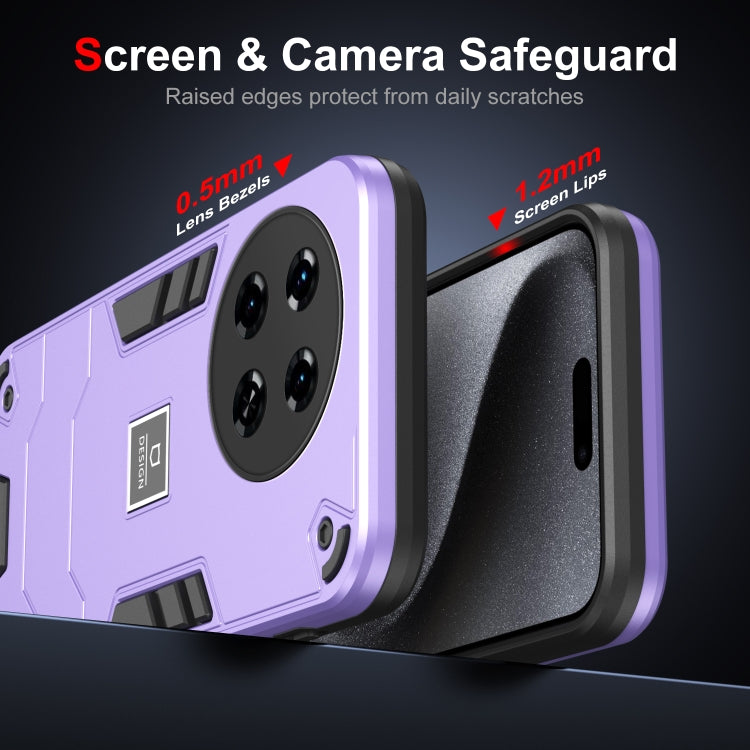 For Tecno Spark 20 Pro+ 2 in 1 Shockproof Phone Case(Purple) by buy2fix