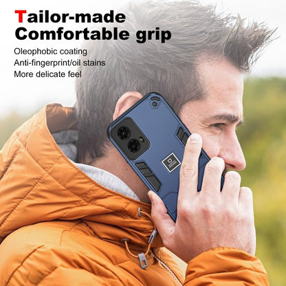 For Motorola Moto G 2024 5G 2 in 1 Shockproof Phone Case(Blue) - Motorola Cases by buy2fix | Online Shopping UK | buy2fix