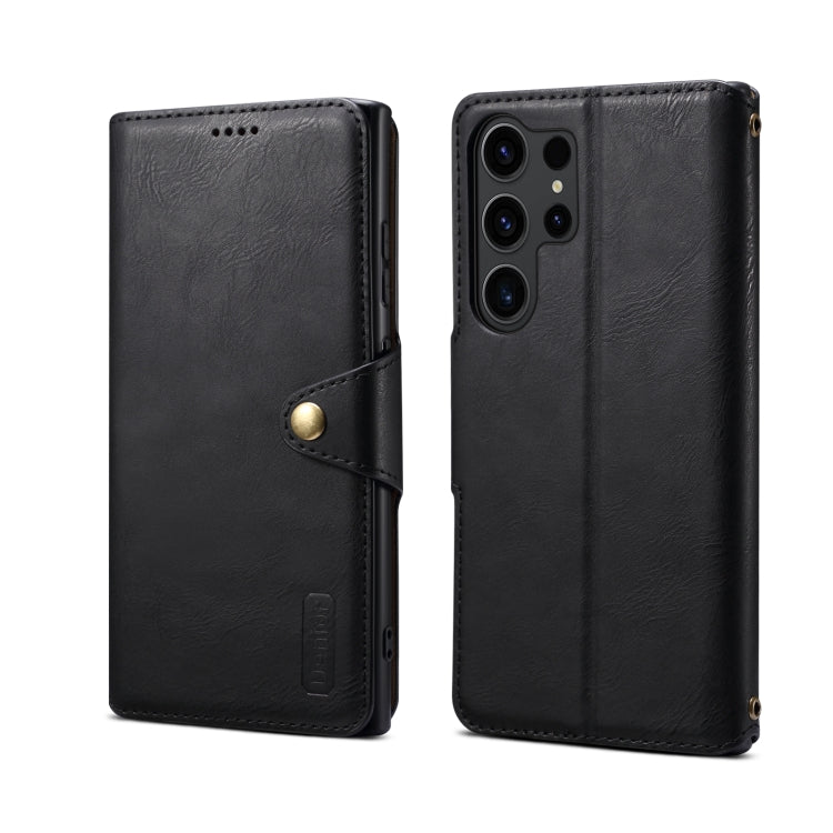 For Samsung Galaxy S23 Ultra 5G Denior Cowhide Texture Wallet Style Leather Phone Case(Black) - Galaxy S23 Ultra 5G Cases by Denior | Online Shopping UK | buy2fix