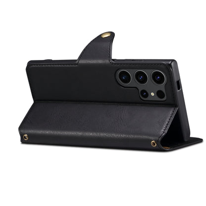 For Samsung Galaxy S23 Ultra 5G Denior Cowhide Texture Wallet Style Leather Phone Case(Black) - Galaxy S23 Ultra 5G Cases by Denior | Online Shopping UK | buy2fix