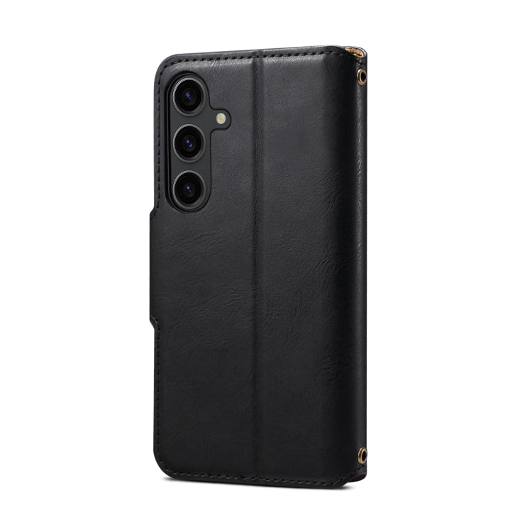 For Samsung Galaxy S23 5G Denior Cowhide Texture Wallet Style Leather Phone Case(Black) - Galaxy S23 5G Cases by Denior | Online Shopping UK | buy2fix