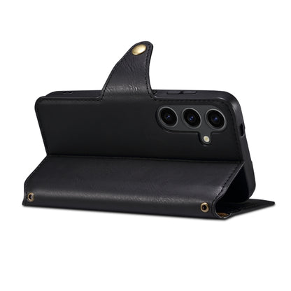 For Samsung Galaxy S23 5G Denior Cowhide Texture Wallet Style Leather Phone Case(Black) - Galaxy S23 5G Cases by Denior | Online Shopping UK | buy2fix