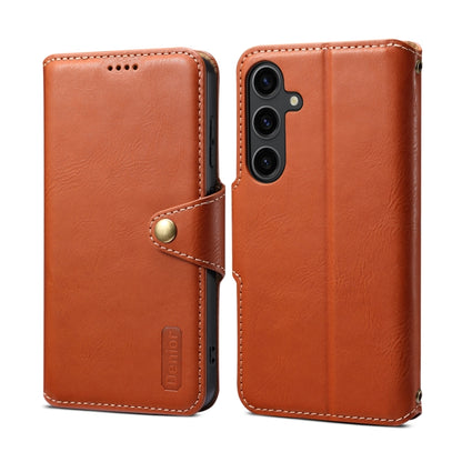 For Samsung Galaxy S23+ 5G Denior Cowhide Texture Wallet Style Leather Phone Case(Brown) - Galaxy S23+ 5G Cases by Denior | Online Shopping UK | buy2fix