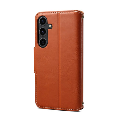 For Samsung Galaxy S23+ 5G Denior Cowhide Texture Wallet Style Leather Phone Case(Brown) - Galaxy S23+ 5G Cases by Denior | Online Shopping UK | buy2fix