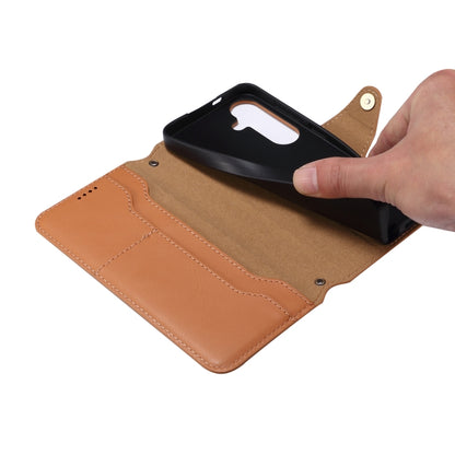 For Samsung Galaxy S23+ 5G Denior Cowhide Texture Wallet Style Leather Phone Case(Brown) - Galaxy S23+ 5G Cases by Denior | Online Shopping UK | buy2fix