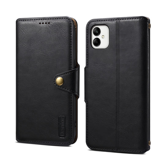 For Samsung Galaxy A05 Denior Cowhide Texture Wallet Style Leather Phone Case(Black) - Galaxy Phone Cases by Denior | Online Shopping UK | buy2fix
