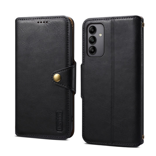 For Samsung Galaxy A05s Denior Cowhide Texture Wallet Style Leather Phone Case(Black) - Galaxy Phone Cases by Denior | Online Shopping UK | buy2fix