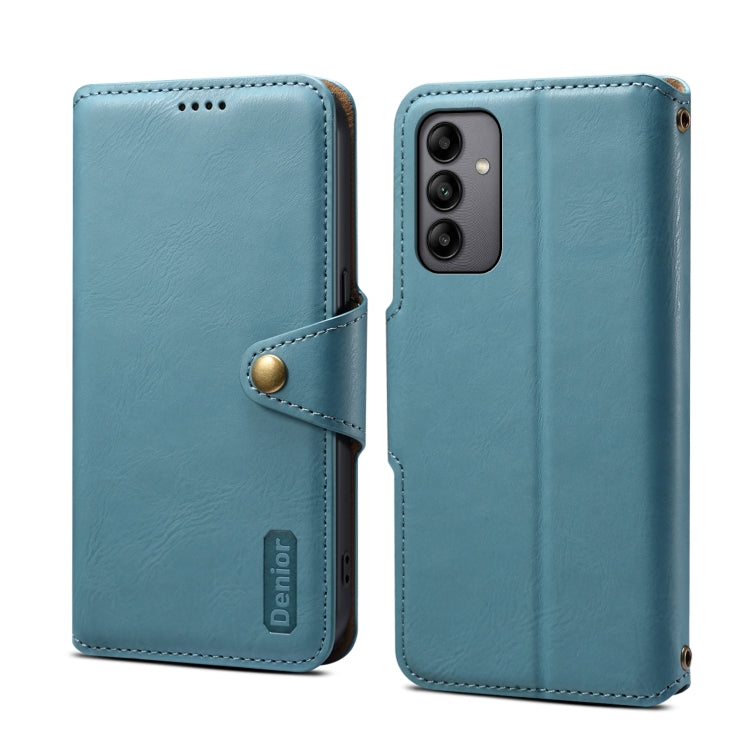 For Samsung Galaxy A05s Denior Cowhide Texture Wallet Style Leather Phone Case(Blue) - Galaxy Phone Cases by Denior | Online Shopping UK | buy2fix