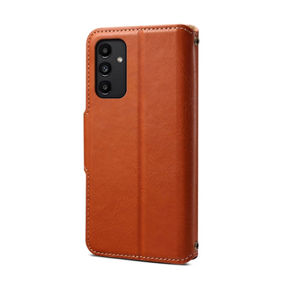 For Samsung Galaxy A13 5G Denior Cowhide Texture Wallet Style Leather Phone Case(Brown) - Galaxy Phone Cases by Denior | Online Shopping UK | buy2fix