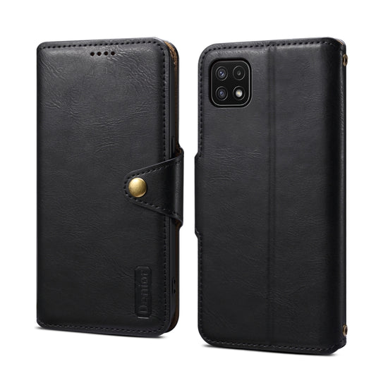 For Samsung Galaxy A22 5G Denior Cowhide Texture Wallet Style Leather Phone Case(Black) - Galaxy Phone Cases by Denior | Online Shopping UK | buy2fix