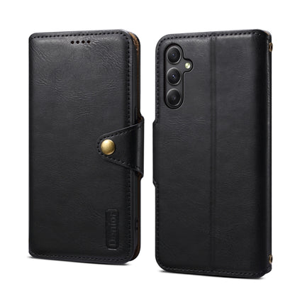 For Samsung Galaxy A24 5G Denior Cowhide Texture Wallet Style Leather Phone Case(Black) - Galaxy Phone Cases by Denior | Online Shopping UK | buy2fix