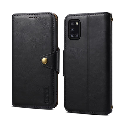 For Samsung Galaxy A31 4G Denior Cowhide Texture Wallet Style Leather Phone Case(Black) - Galaxy Phone Cases by Denior | Online Shopping UK | buy2fix