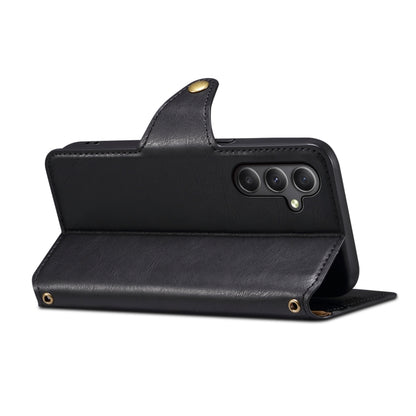 For Samsung Galaxy A34 5G Denior Cowhide Texture Wallet Style Leather Phone Case(Black) - Galaxy Phone Cases by Denior | Online Shopping UK | buy2fix