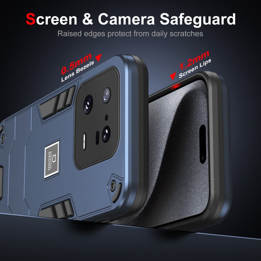 For Xiaomi 13 Pro 2 in 1 Shockproof Phone Case(Blue) by buy2fix